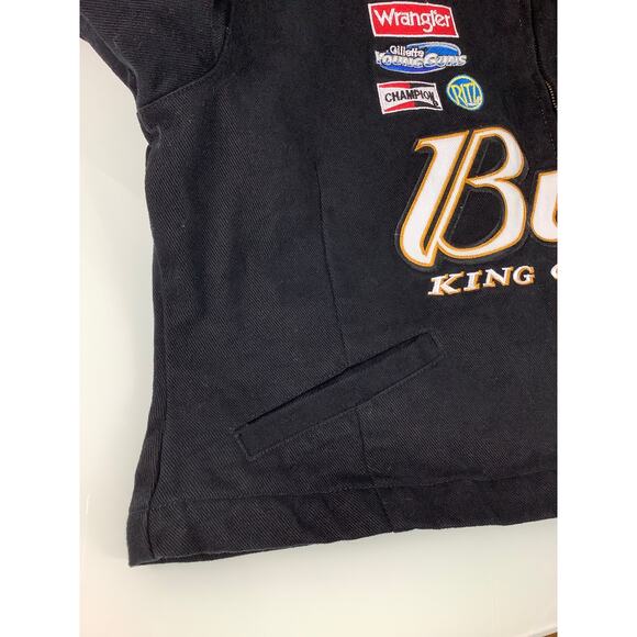 Chase Authentics Fully Patched Zippered Cropped Black denim jacket SZ 2XL - Picture 11 of 12